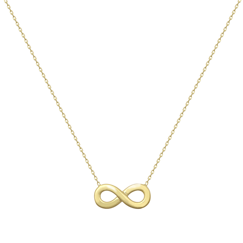 9ct Yellow Gold Small Infinity Necklace