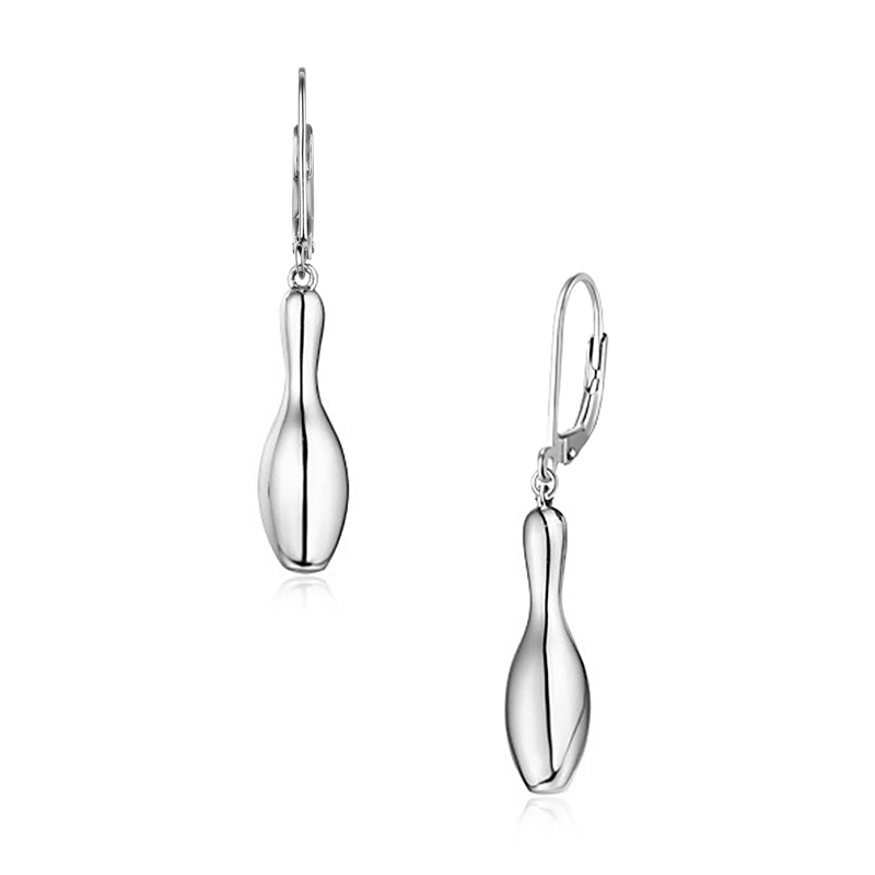 Sterling Silver Rhodium Plated Drop Earrings