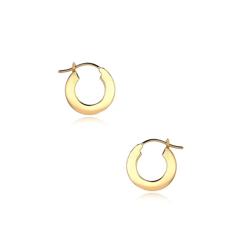 Sterling Silver Gold Plated Hoop Earrings
