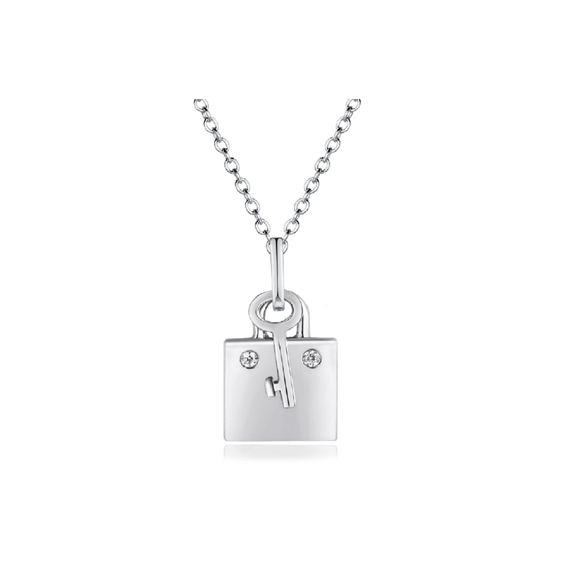 Sterling Silver Padlock Sentiment Pendant + Chain - unlock your dreams (on reverse)