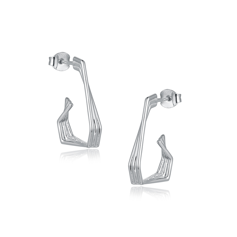 Sterling Silver J Hoops