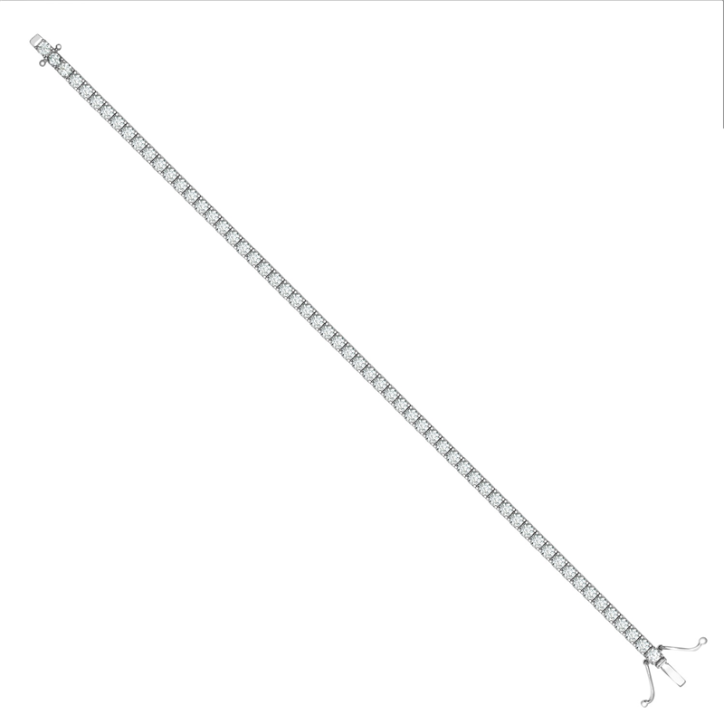 9ct WG 3mm Cz Tennis Bracelet