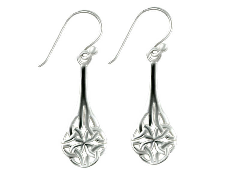 Sterling Silver Celtic Drop Heritige Earrings