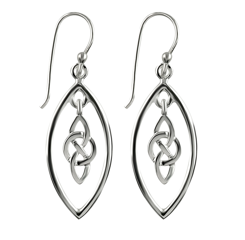 Sterling Silver Celtic Drop Earrings