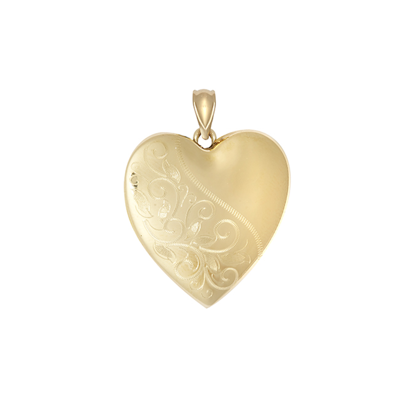 9ct YG 24mm Heart Family Locket