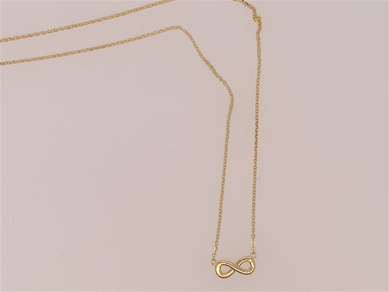 9ct Gold Infinity Necklace - 42+3cm
