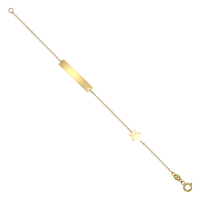 9ct YG Star Baby Bracelet