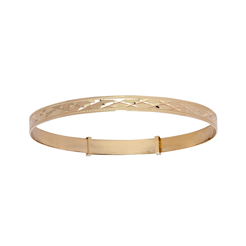 9ct YG Expandable Ladies Bangle