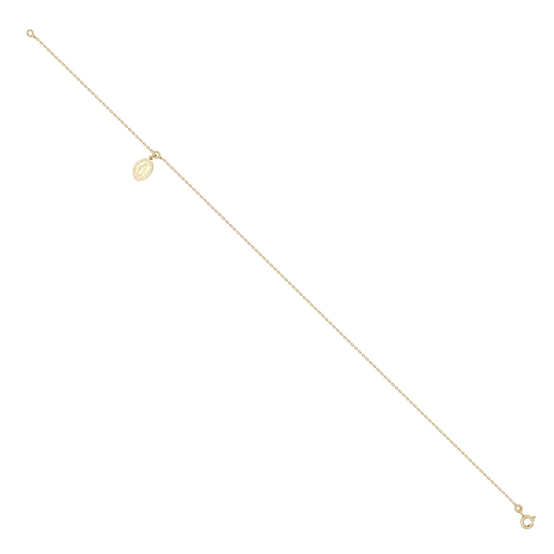 9ct YG Madonna Anklet