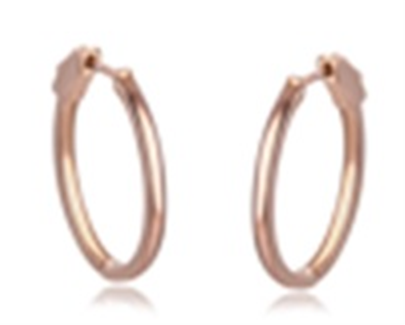 Sterling Silver Gold Plated 32mm Hoop Earrings