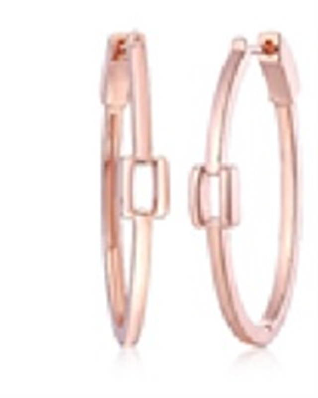 Sterling Silver Gold Plated 40mm Hoop Earrings