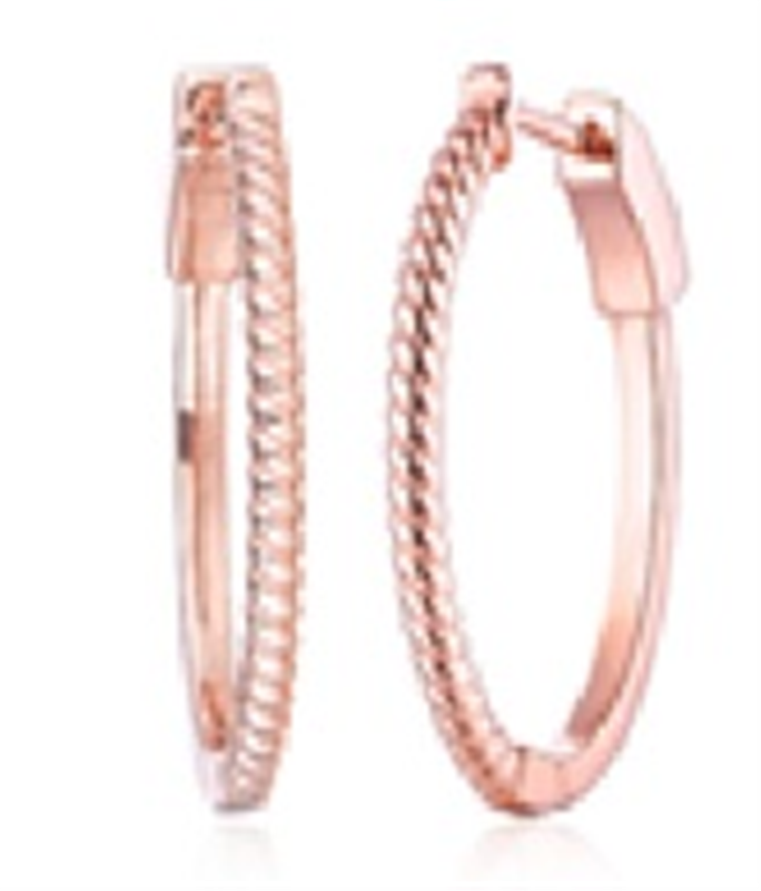 Sterling Silver Gold Plated 30mm Twist Hoop Earrings