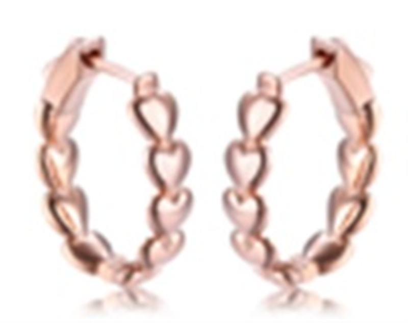 Sterling Silver Gold Plated 25mm Heart Hoop Earrings