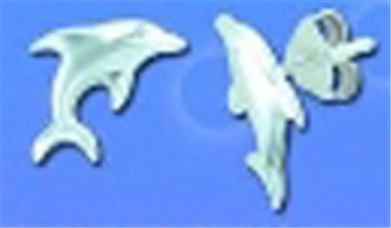 Sterling Silver Small Dolphin Stud Earrings