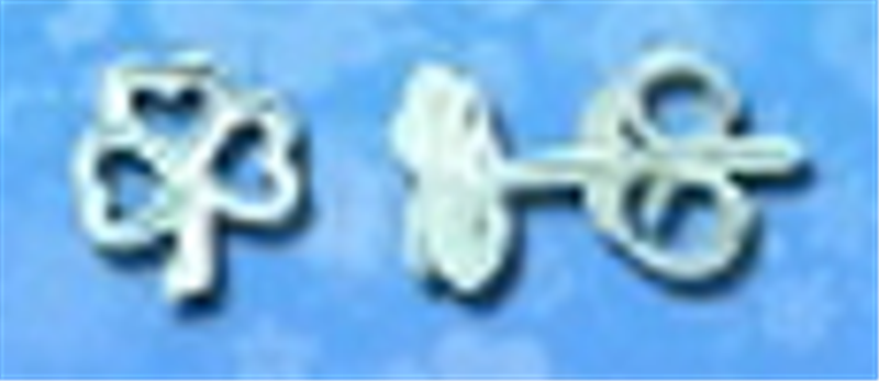 Sterling Silver Small Shamrock Stud Earrings