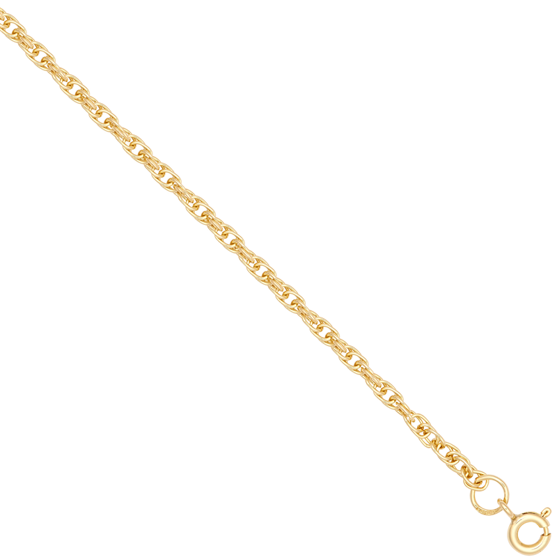 9ct YG Prince of Wales Anklet
