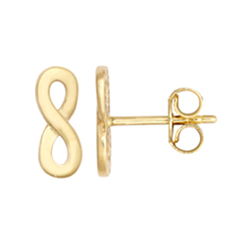 9ct YG infinity Stud Earrings