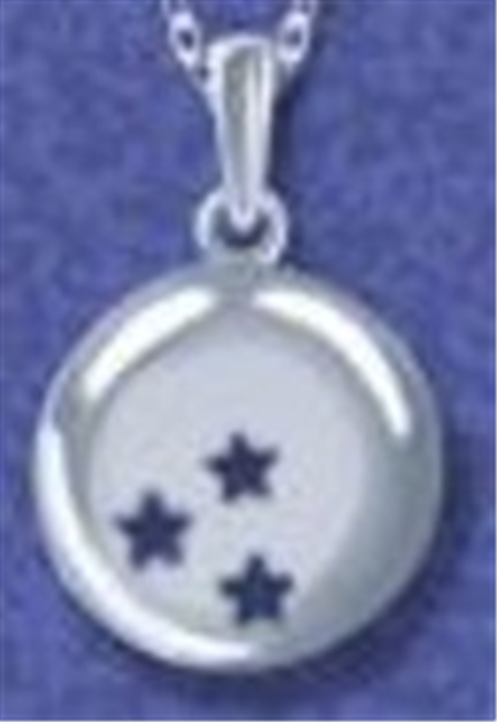 Sterling Silver Cutout Stars Pendant / 18