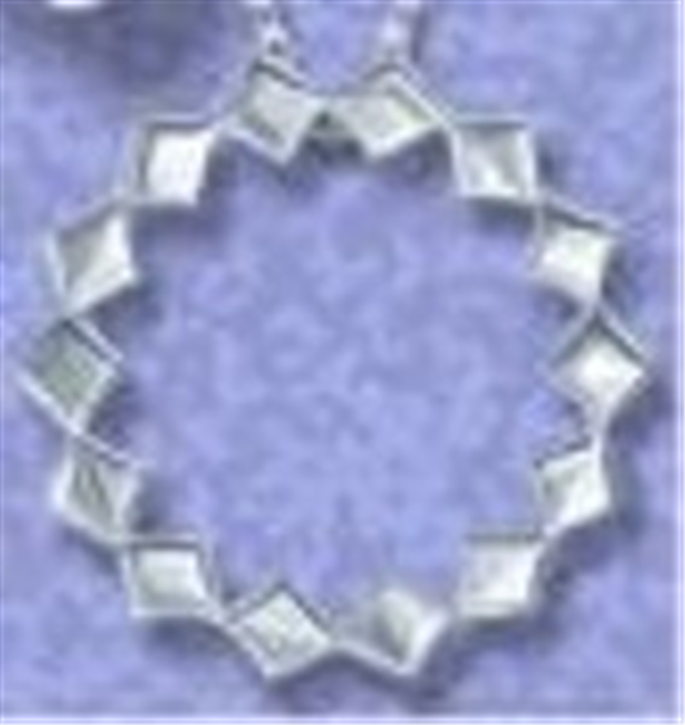 Sterling Silver Geometric Circle Pendant / 18