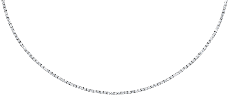 18ct WG 8.00ct Diamond Tennis Necklace