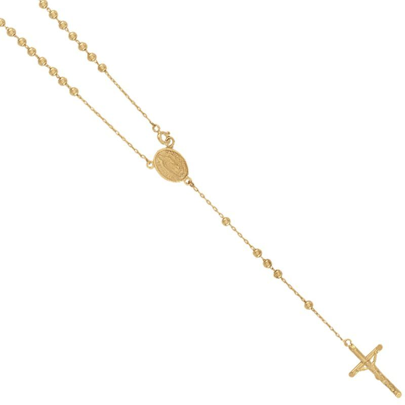 9ct YG Kids Rosary Bead Chain with Madonna