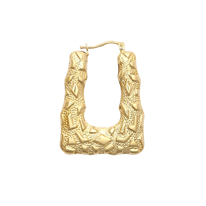 9ct Yellow Gold Handbag Creole Earrings