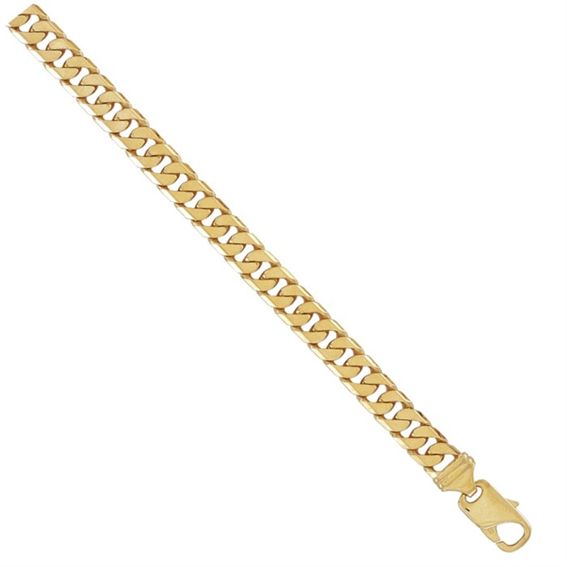 9ct YG Tight Link Curb Gents Bracelet