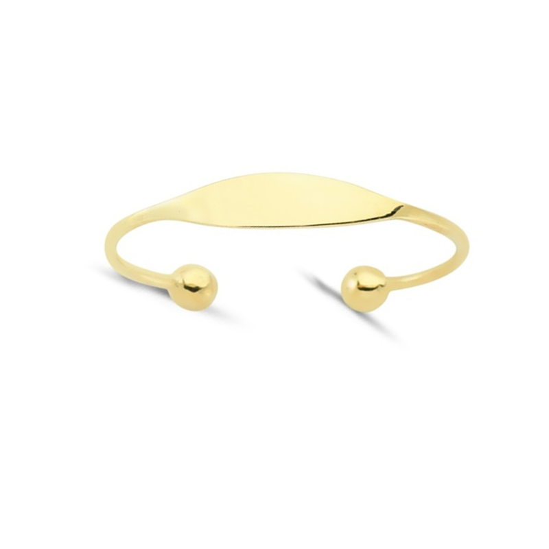 9ct YG Kids ID Torque Bangle
