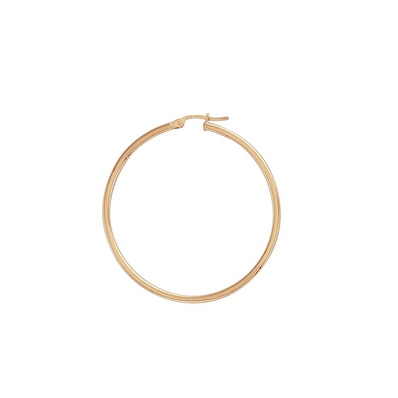 9ct Yellow Gold 40mm Thin Hoop Earrings