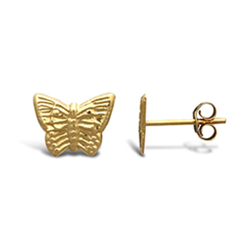 9ct YG Butterfly Studs Earrings