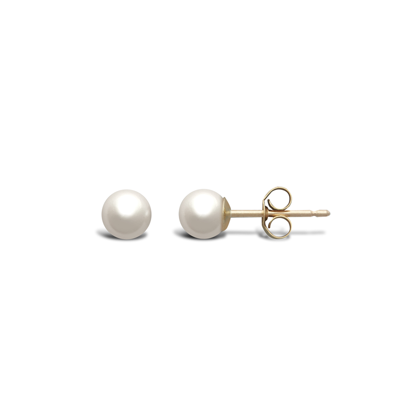 9ct YG 4mm Pearl Stud Earrings