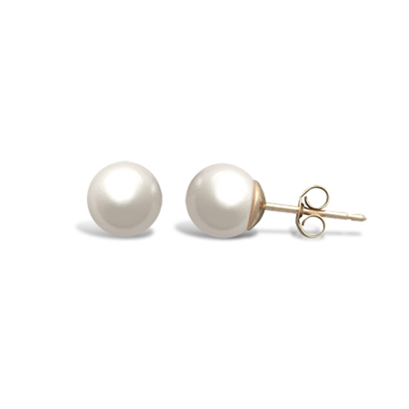 9ct YG 6mm Pearl Stud Earrings