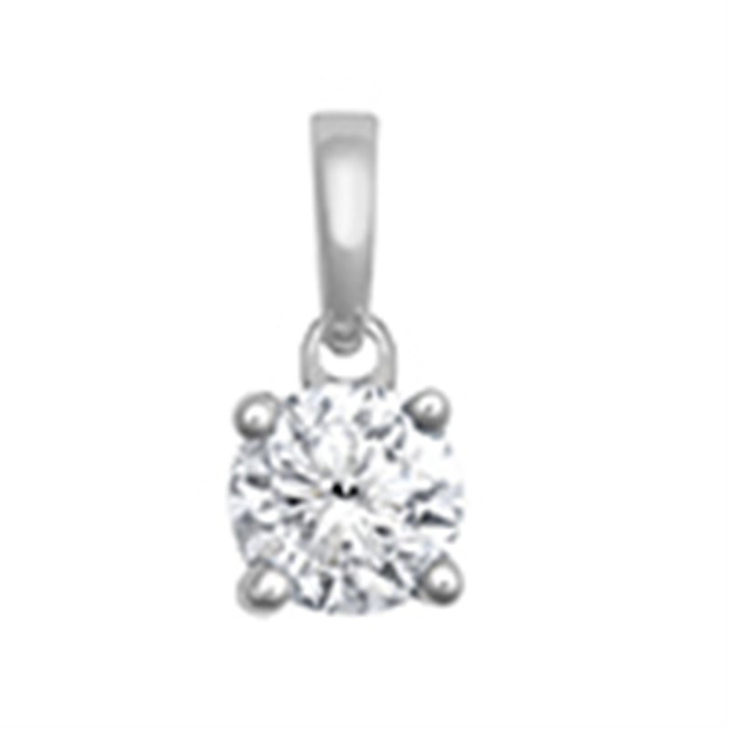 18ct WG 0.25Ct Diamond Solitaire Pendant