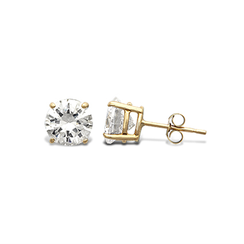 9ct Gold CZ Stud Earrings