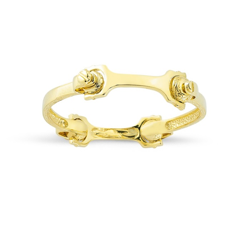 9ct YG Bone Kids Bangle