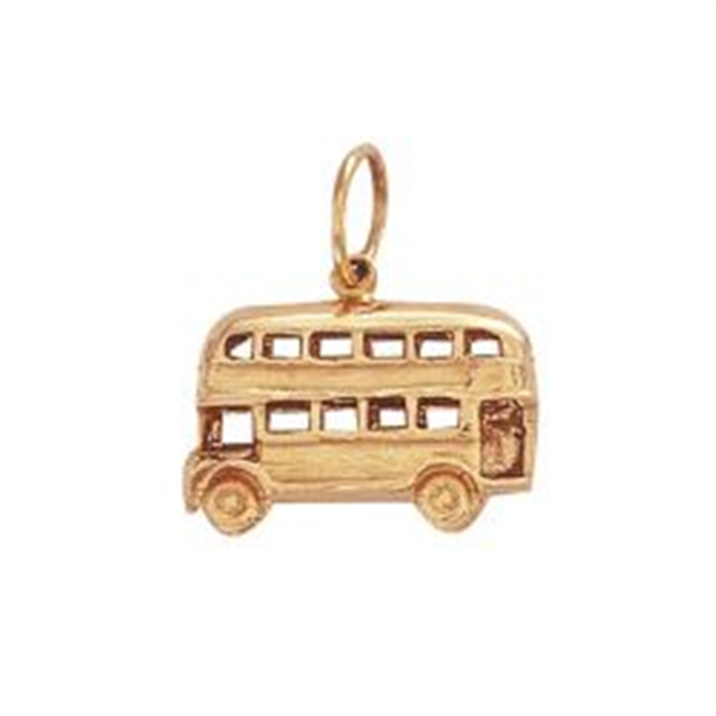 9ct Yellow Gold Double Decker Bus Pendant