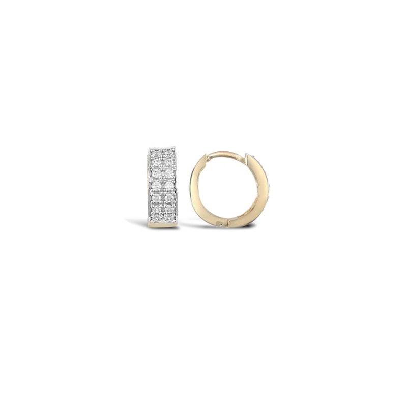 Cz Huggies Yellow Gold