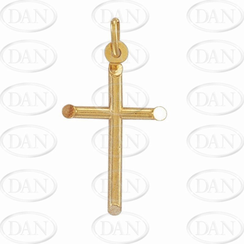 9ct Yellow Gold Plain Hollow Cross Pendant