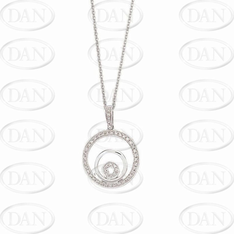 18ct Yellow Diamond Circles Pendant & Chain