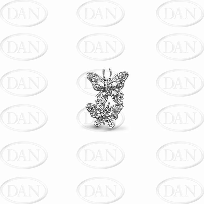 Diamond Double Butterfly Pendant