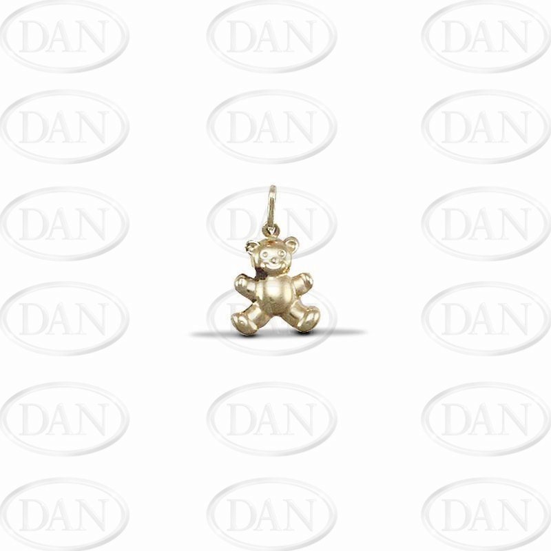 9ct YG Teddy Bear Hollow Charm Pendant