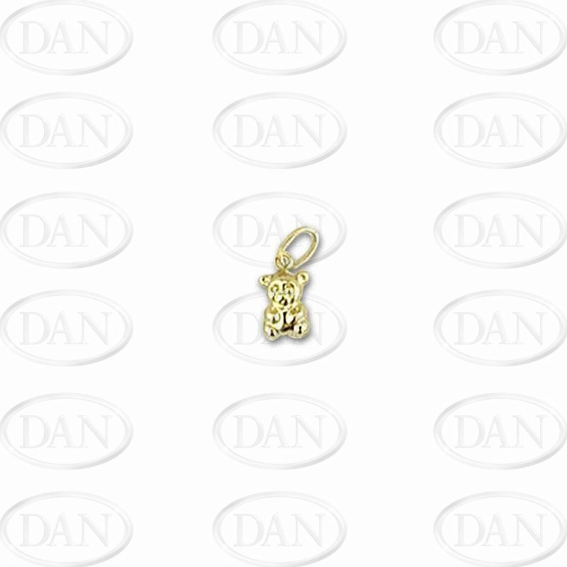9ct YG Teddy Bear Hollow Charm Pendant