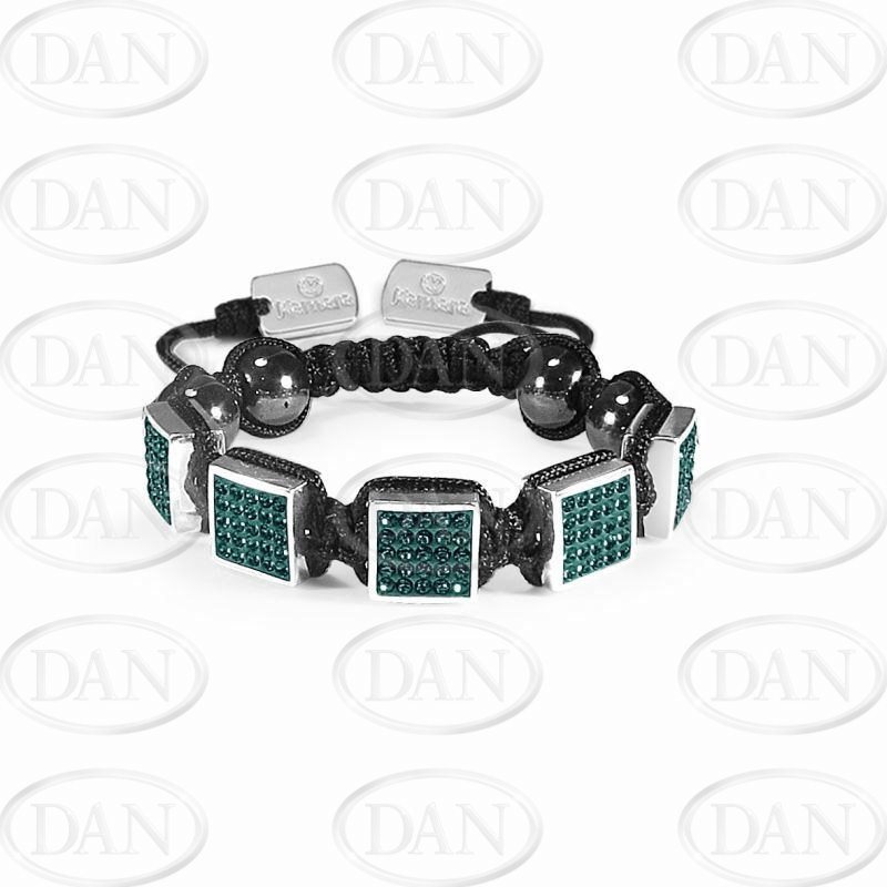 Kamara Square Green Crystal