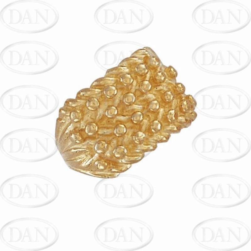 9ct YG Thin & Woven Back Keeper Ring