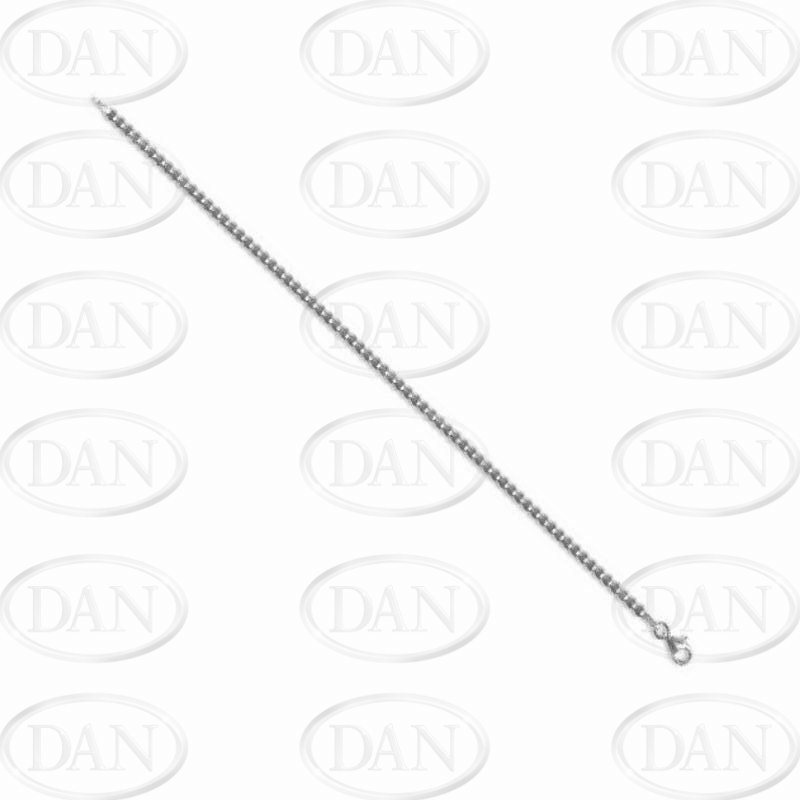 Sterling Silver Faceted Bead Ball Chain