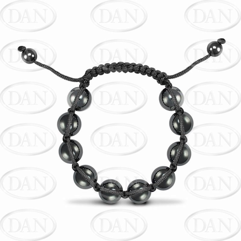 12mm Unisex Hematite Ball Bracelet