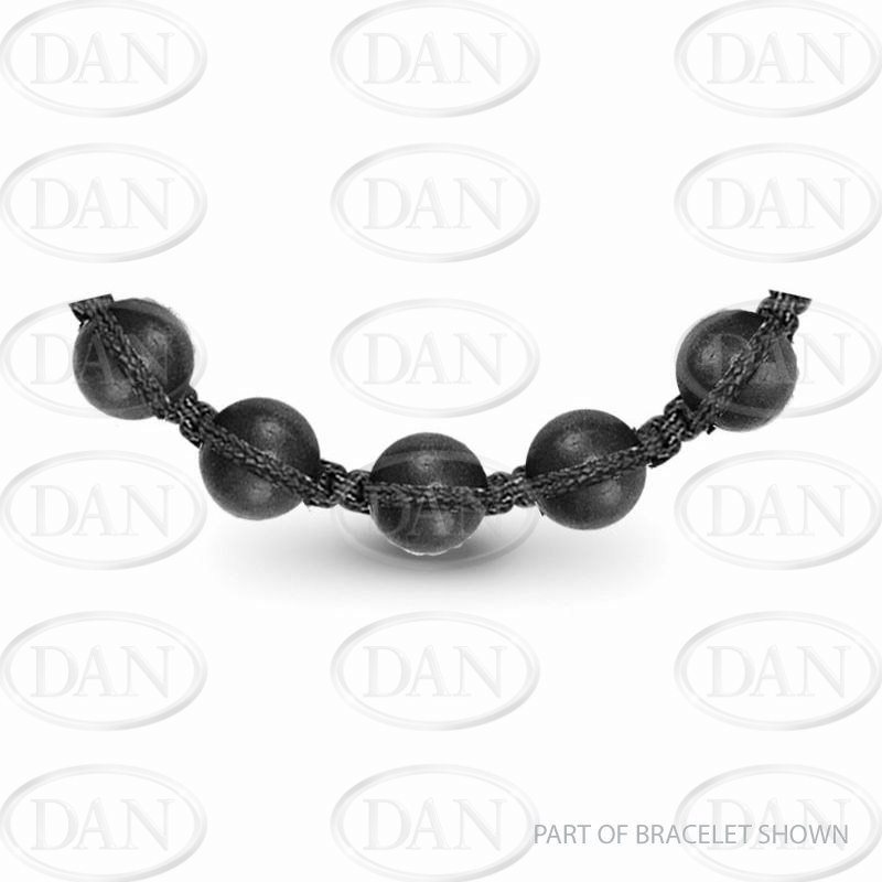 8mm Kids Black Wood Ball Bracelet