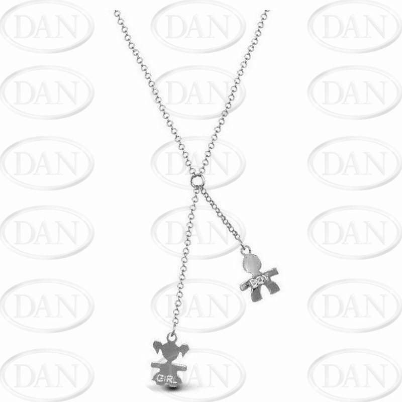 Boy & Girl Drop Chain Necklace