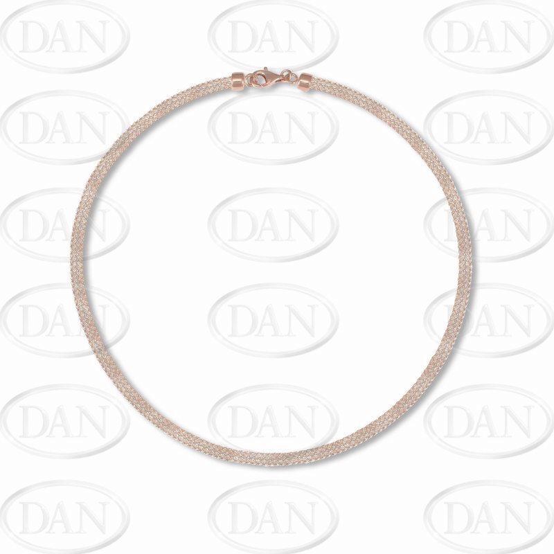 Silver Rose Mesh Chain