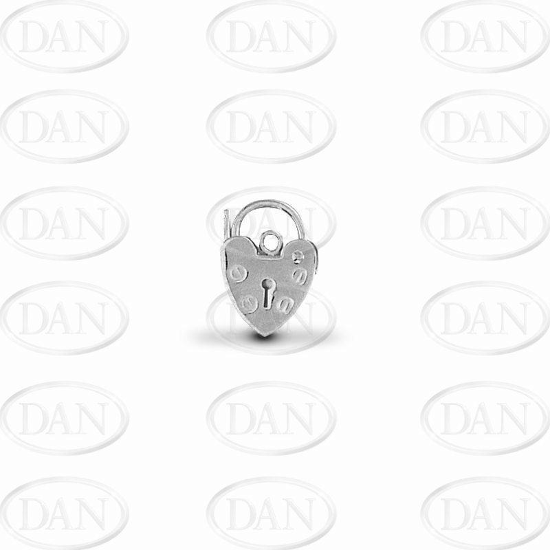 11mm Heart Padlock Silver